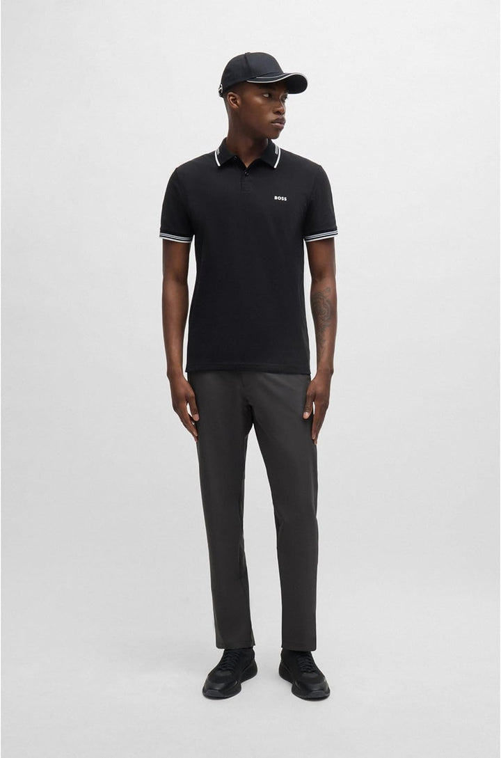 BOSS Herren T Commuter-Reg Regular-Fit Hose aus wasserabweisendem Stretch-Gewebe 54 Dark Grey, 54 Da