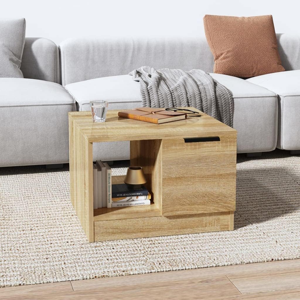 FIRBNUS Blumentisch Braun 50x50x36 cm BĂŒrotisch Beistelltisch Holz Wohnzimmertisch Modern StabilitĂ€t