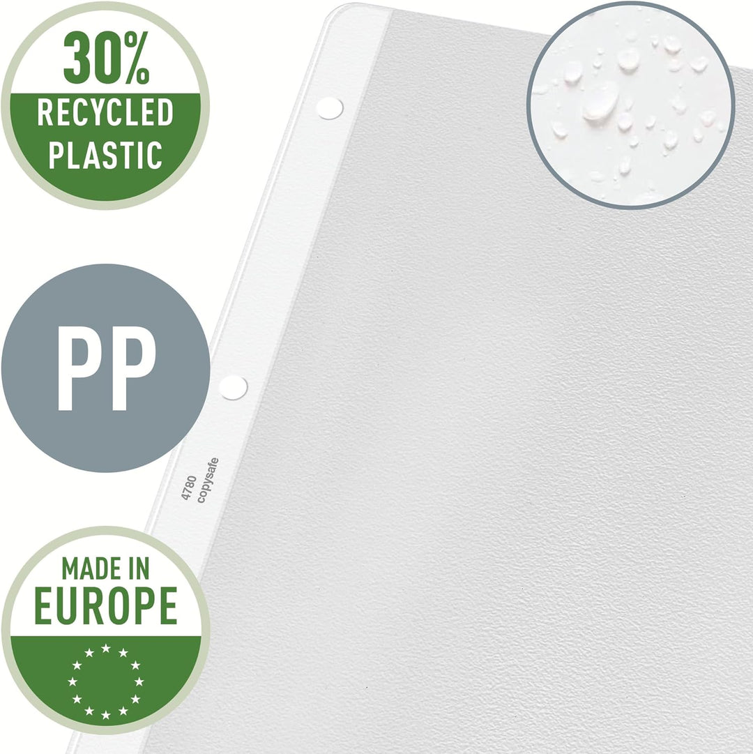 Leitz Prospekthülle, A4, PP, genarbt, dokumentenecht, farblos (100 Stück)