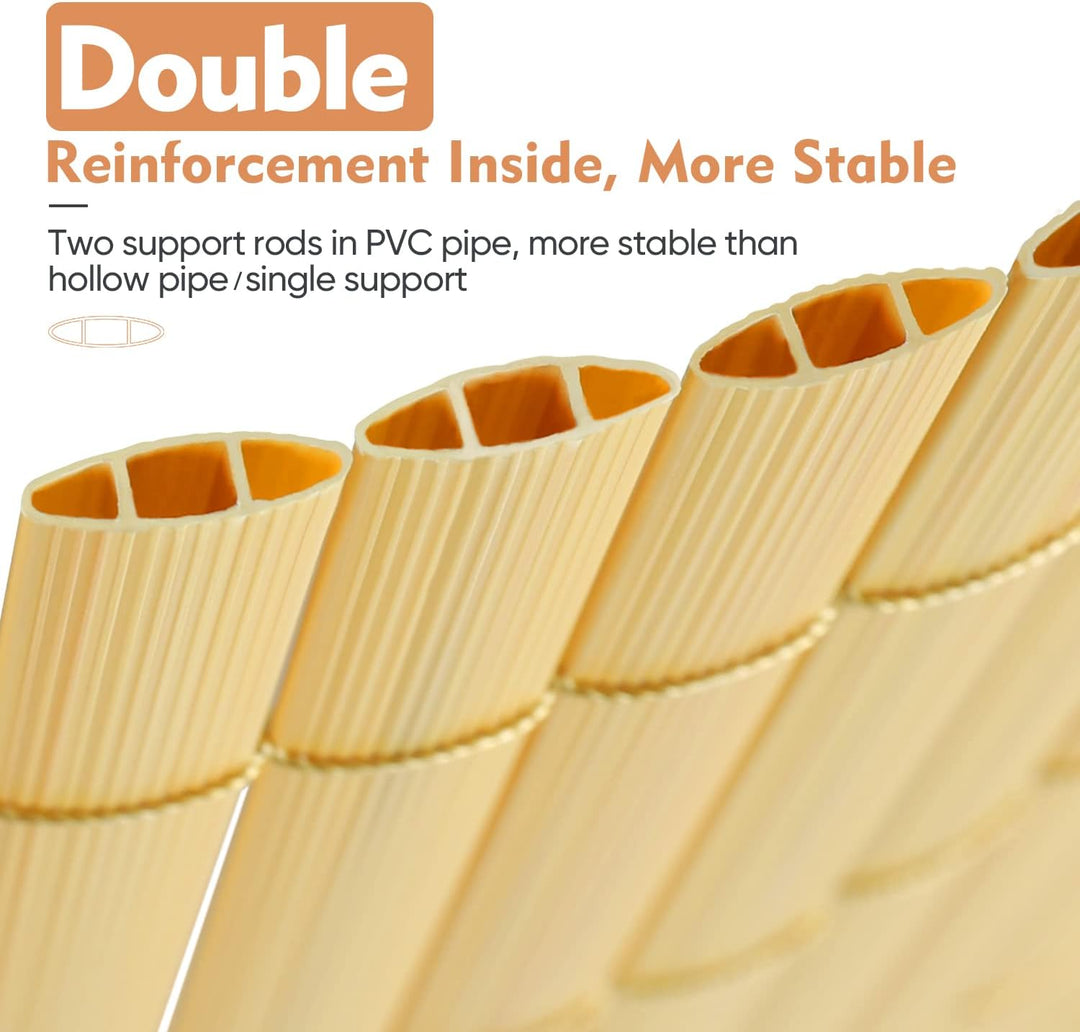 Sekey PVC Sichtschutzmatte 100x500cm Doppelte Verstärkung Innen, Balkon Sichtschutz mit Kabelbindern