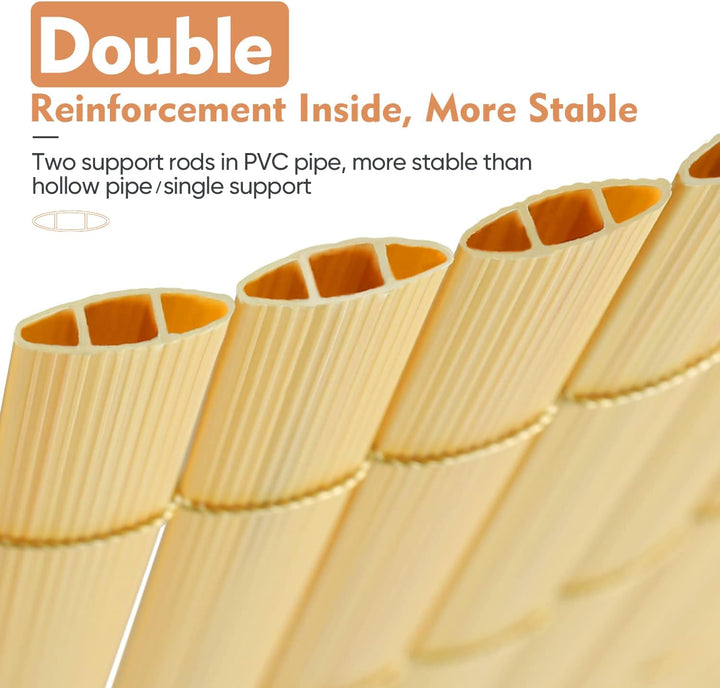 Sekey PVC Sichtschutzmatte 100x500cm Doppelte Verstärkung Innen, Balkon Sichtschutz mit Kabelbindern