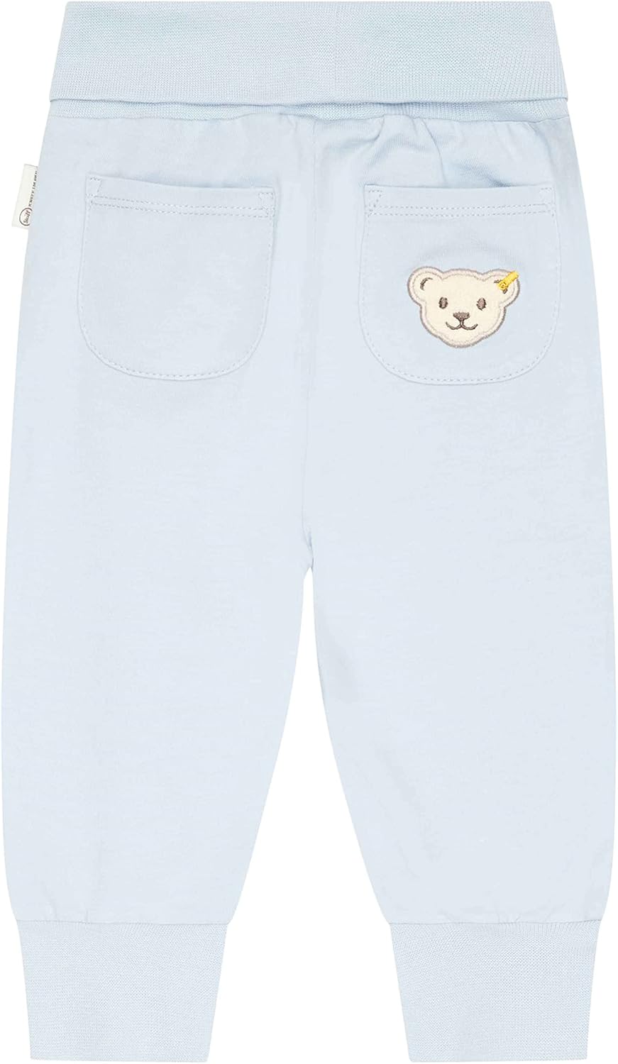 Steiff Unisex Baby Basic Jogginghose mit Beinbündchen Lässige Hose 50 Celestial Blue, 50 Celestial B