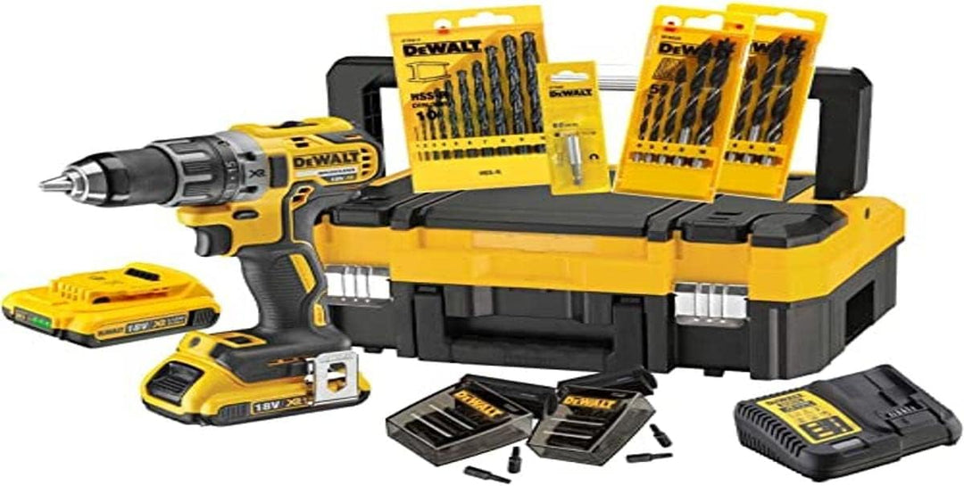 DeWalt DCK791D2T-QW 2 Ah Bohrschrauber-Set/ 2-Gang Akku-Bohrschrauber mit Zubehörset, Sicherheitsele