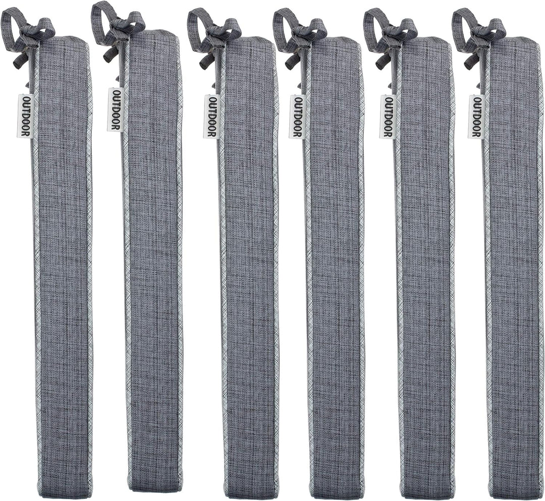 Brandsseller Outdoor Garten Sitzkissen Auflagen Kissen mit Paspel - Leinenoptik Uni - Schmutz- und W