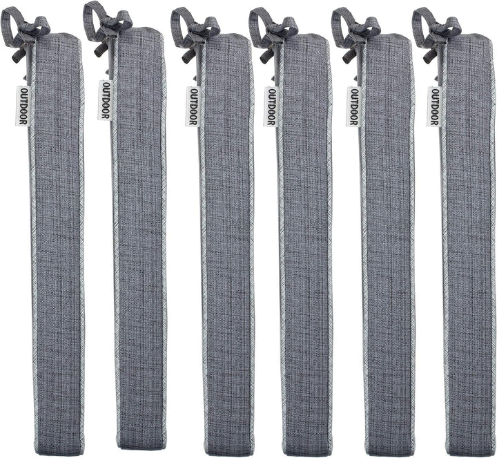 Brandsseller Outdoor Garten Sitzkissen Auflagen Kissen mit Paspel - Leinenoptik Uni - Schmutz- und W