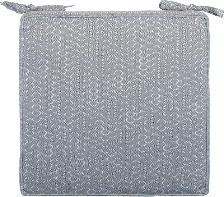 Brandsseller Outdoor Garten Sitzkissen Auflagen Kissen mit Paspel - Waben-Optik - Schmutz- und Wasse