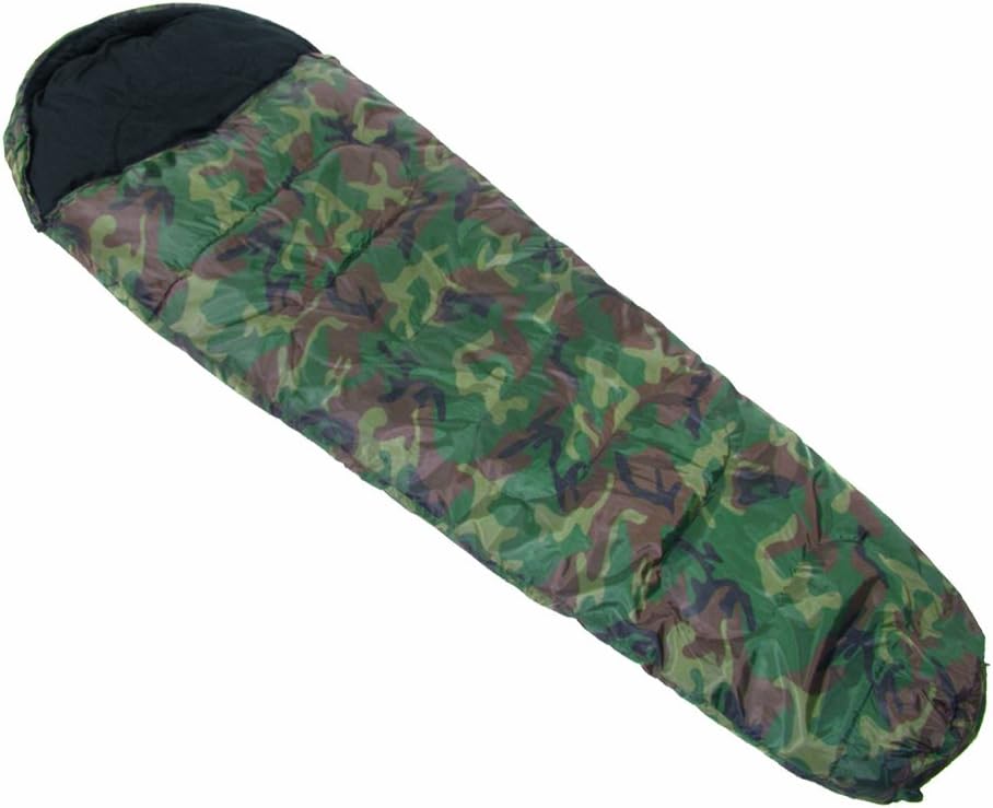Mil-Tec Unisex – Erwachsene Schlafsack-14110020 Schlafsack, Woodland, Einheitsgrösse, Woodland