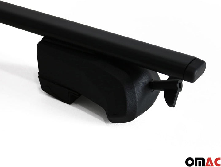 Dachträger Gepäckträger kompatibel mit Opel Mokka X 2015-2023 Grundträger Schwarz 2X TÜV, Schwarz