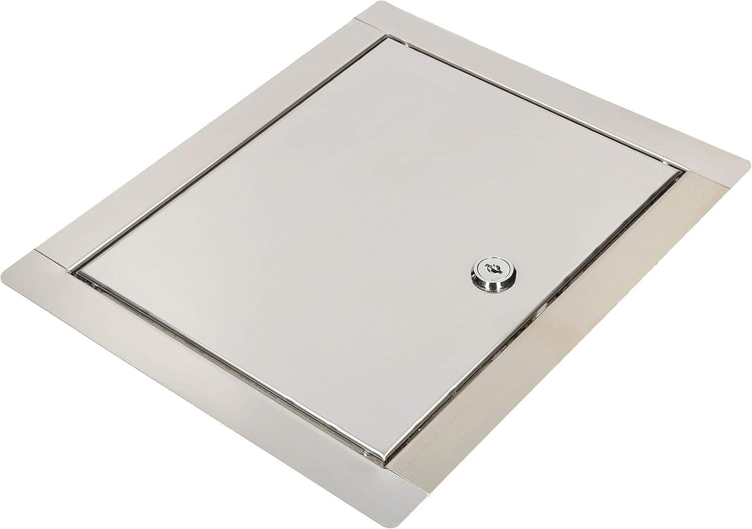 KOTARBAU® Revisionsklappe Grösse 30x40cm mit Schlüssel Edelstahl Silber für Revisionsschächte, 30x40
