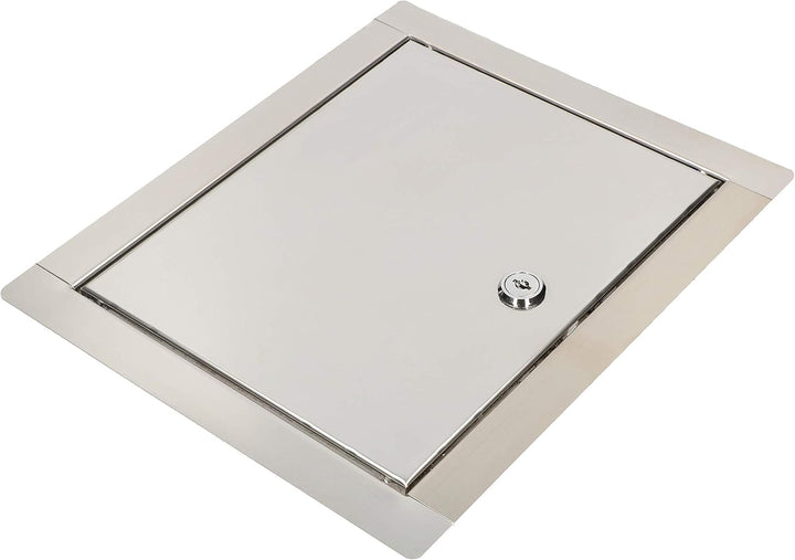 KOTARBAU® Revisionsklappe Grösse 30x40cm mit Schlüssel Edelstahl Silber für Revisionsschächte, 30x40