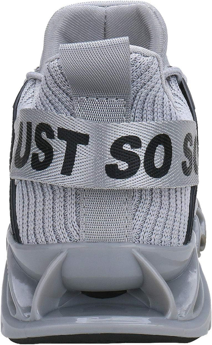 Wonesion Herren Fitness Laufschuhe Atmungsaktiv rutschfeste Mode Sneaker Sportschuhe 42 EU 3 Grau, 4