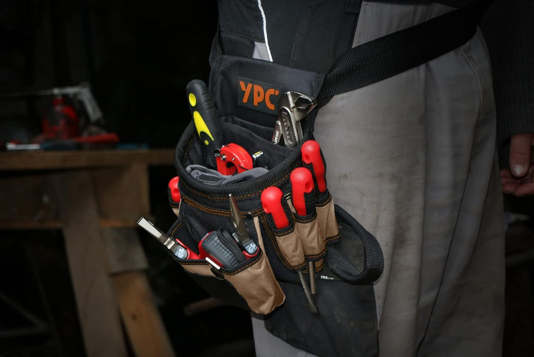 YPC Presto Werkzeug Gürteltasche XL – Werkzeuggürtel, Arbeitsgürtel, wasserfeste Werkzeugtasche mit