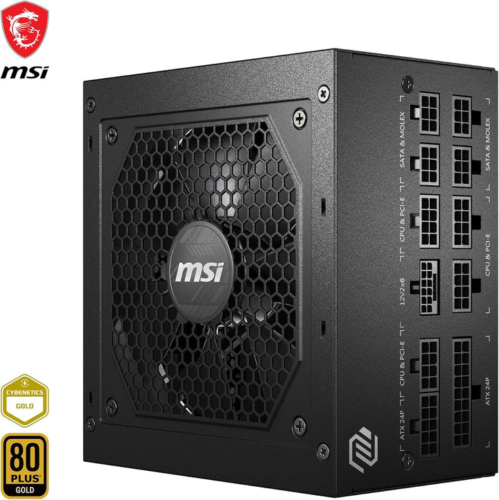 MSI MAG A750GL PCIE5 Netzteil, 750W, 80 Plus Gold vollmodular, ATX 3.0, unterstützt PCIe 5.0 GPU, 12