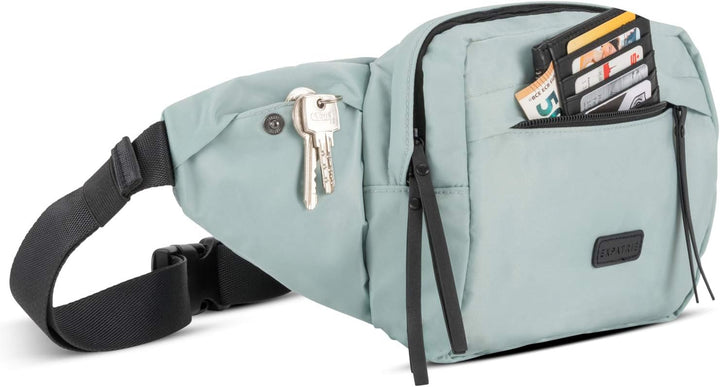 Expatrié Bauchtasche Damen Mint - Justine - Brusttasche für Reise, Festival & Sport - Stylische Bumb