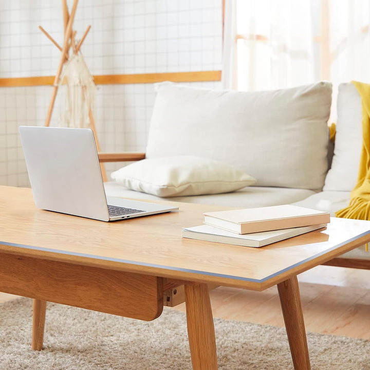 WOLTU Tischdecke 2 mm Wasserdicht Transparent | Durchsichtige Tischfolie aus PVC | Rechteckiger Tisc