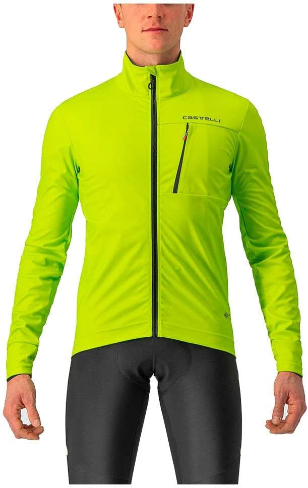 Castelli Herren Go Jacket Jacket, ELECTRIC LIME/BLACK