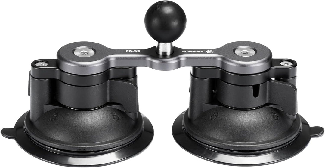 FANAUE Twist Lock Saugnapf Basis mit 1-Zoll-Kugel-Adapter kompatibel mit RAM Mount B Grösse Doppelso