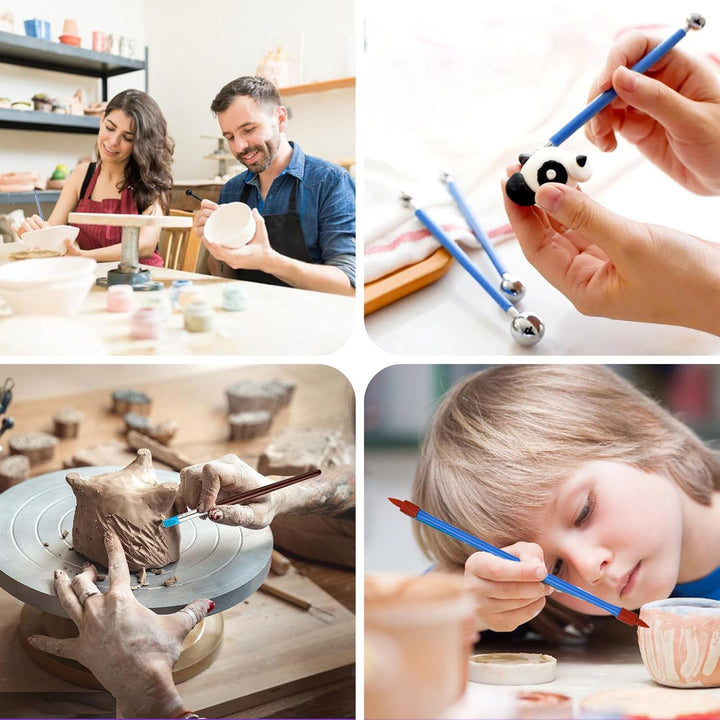 Modellierwerkzeug 62 Stück Töpferwerkzeug Töpferset Modellier-Werkzeug Keramik Sculpting Ton Werkzeu
