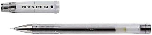 Pilot G Tec C4 Gelschreiber Micro 0,4 mm Schreibspitze 0,2 mm Strichbreite 12 Stück schwarz, schwarz