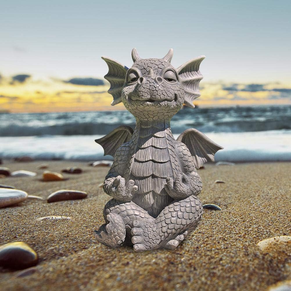 Tianbi Drachen Statue Wohnkultur Harz Zen Yoga Drachen Garten Dekoration Drachen Buddha Kunst Skulpt