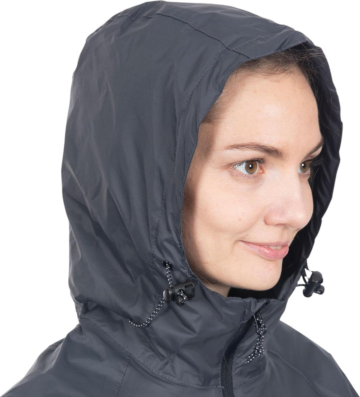 Trespass Unisex Erwachsene Qikpac Jacket Kompakt Zusammenrollbare Wasserdichte Regenjacke 3XS Grau (