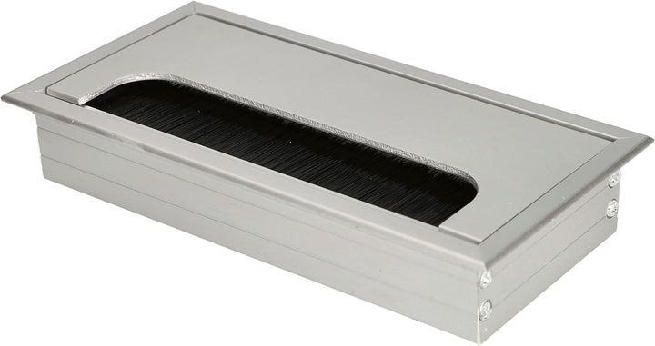 KOTARBAU® 2er Set Aluminium Kabeldurchführung 160x80 mm für Möbel Silber Kabeldose Kabeldurchlass Ec
