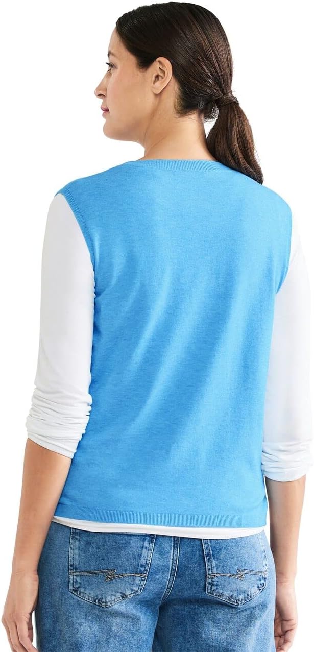 Street One Damen Pullunder 40 Splash Blue Melange, 40 Splash Blue Melange