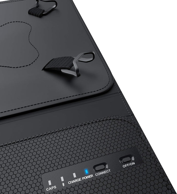 CSL - Bluetooth Tastatur mit Schutzhülle für 9-12 Zoll Tablets - magnetische Befestigung - Lightweig