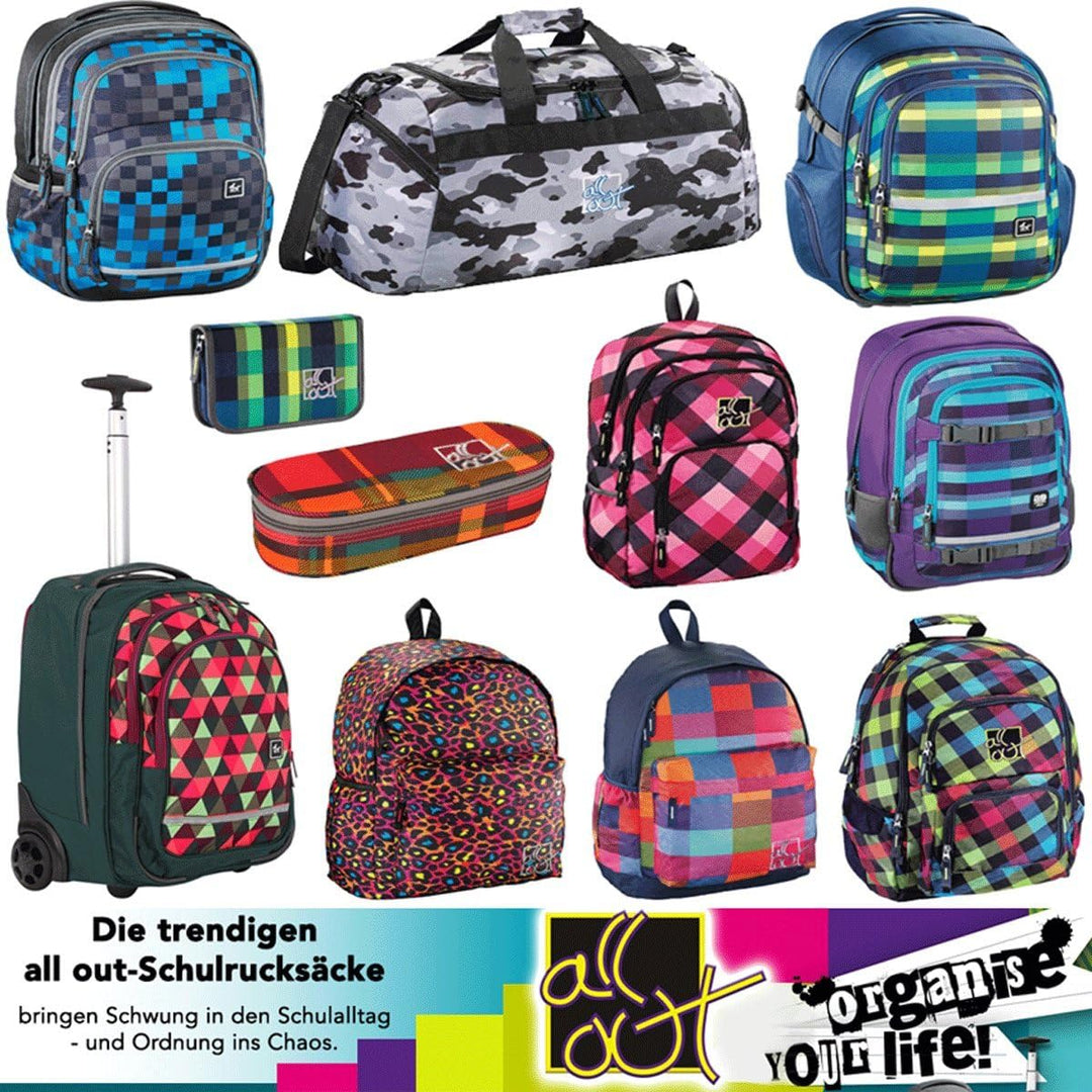 Bowatex All Out Rucksack Schulrucksack 30x19x42cm FILBY Woody Blue 138 546 + Adressanhänger