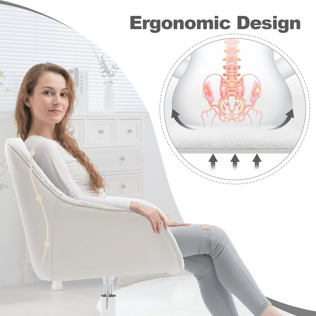 WOLTU Homeoffice Stuhl, Schreibtischstuhl, Drehstuhl, Schminkstuhl, höhenverstellbar, 150 kg belastb