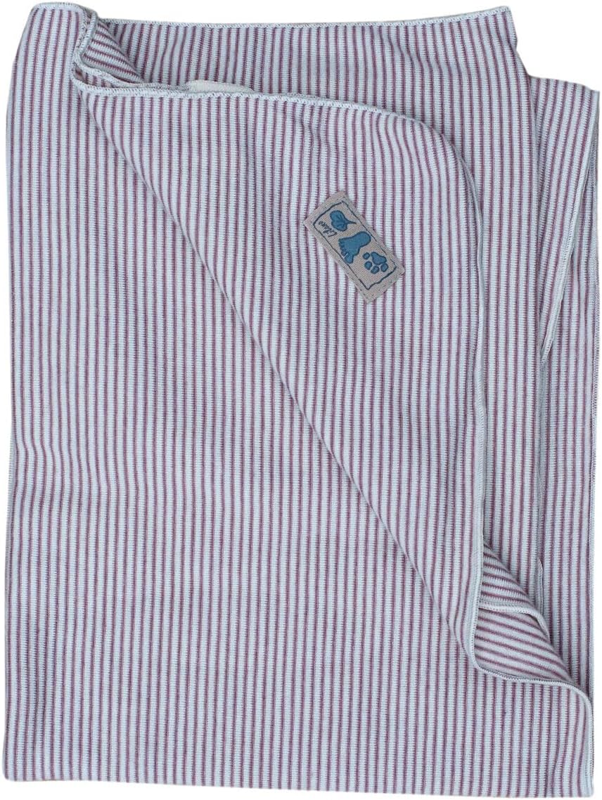 Lilano, Leichte Merino/Seide Ringel Babydecke, 70% Wolle (KBA), 30% Seide, 210Gr./m² (Mauve Geringel