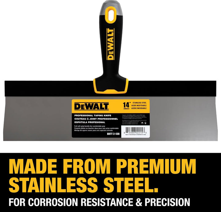 DEWALT DXTT-2-138 Taping Messer, Edelstahl, mit weichem Griff, 35,6 cm 14-Inch, 14-Inch