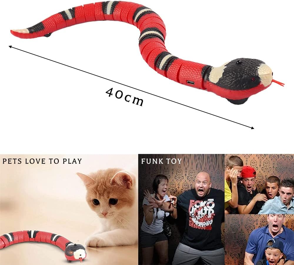 Spielzeugschlange Katze, XiXiRan Schlangenspielzeug Elektrisches, Katzenspielzeug Schlange Usb, Schl