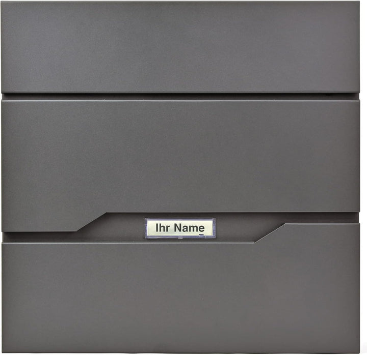 Verda Briefkasten mit Zeitungsfach Wandbriefkasten Zeitungsrolle Designer Postkasten Sichtfenster Na