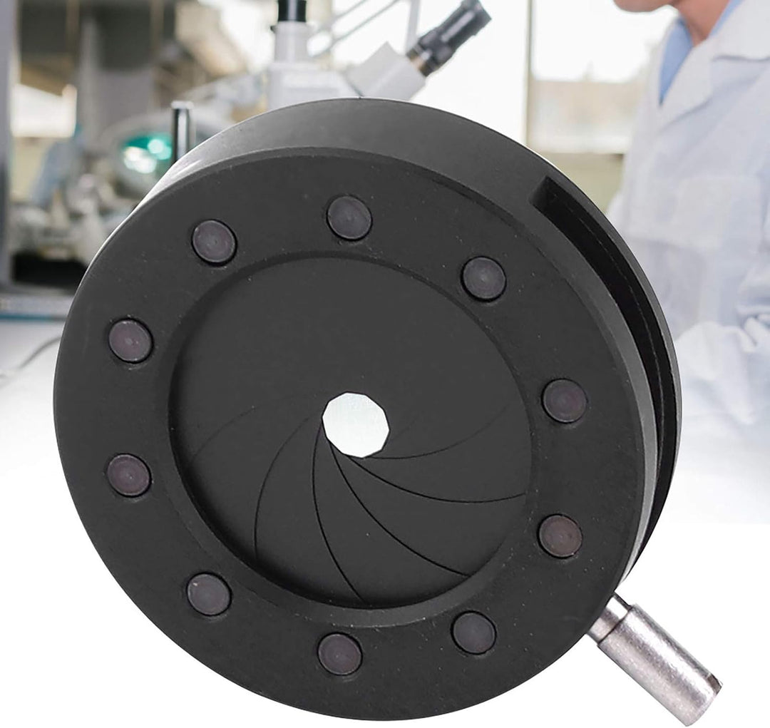 Einstellbare Irisblendenblende Mikroskop-Irisadapter Aperture Einstellbare Linse Optische Blende für