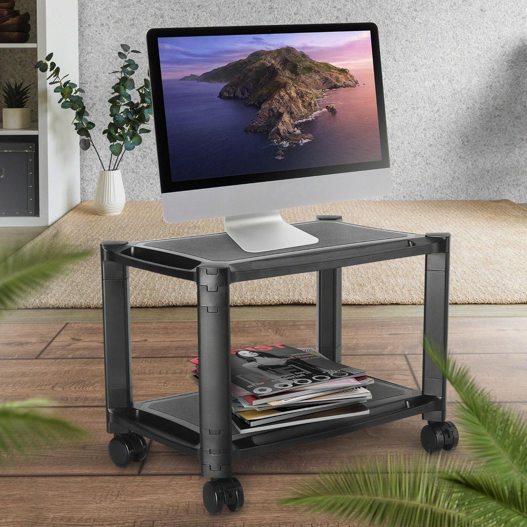 RICOO Rollwagen WM4-L Rollcontainer Bürocontainer Allzweckwagen Druckertisch Erhöhung Modular Podest