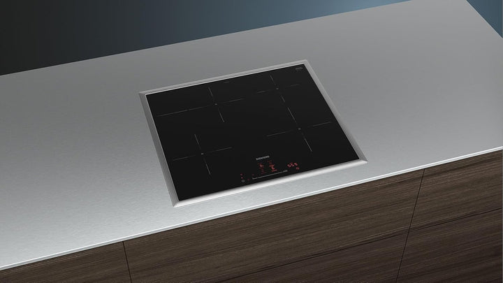 Siemens EH645HFB1E iQ300, Smartes Induktionskochfeld, 60 cm, Schwarz, Mit Rahmen aufliegend, TouchSl