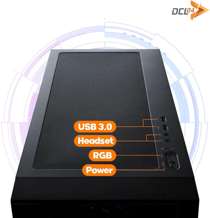 dcl24 Gaming PC Intel i9 14900KF, RTX5070Ti 16GB - 1000GB SSD, 32GB DDR5, RGB Gamer Computer mit 24x