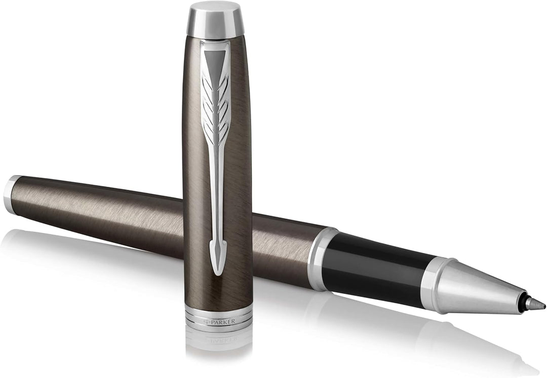 Parker IM Tintenroller , Dark Espresso , feine Spitze , Schwarz , Geschenkbox Tintenroller Dark Espr
