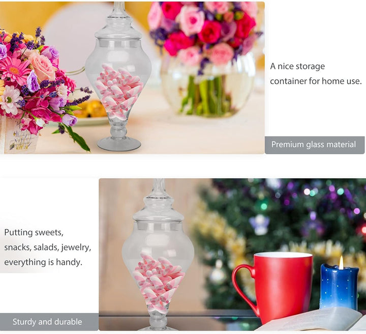 TOPBATHY 1stk Süssigkeitenglas Büffet Vorratsdose Süssigkeiten-Buffet-gläser Glasterrarium Mit Decke