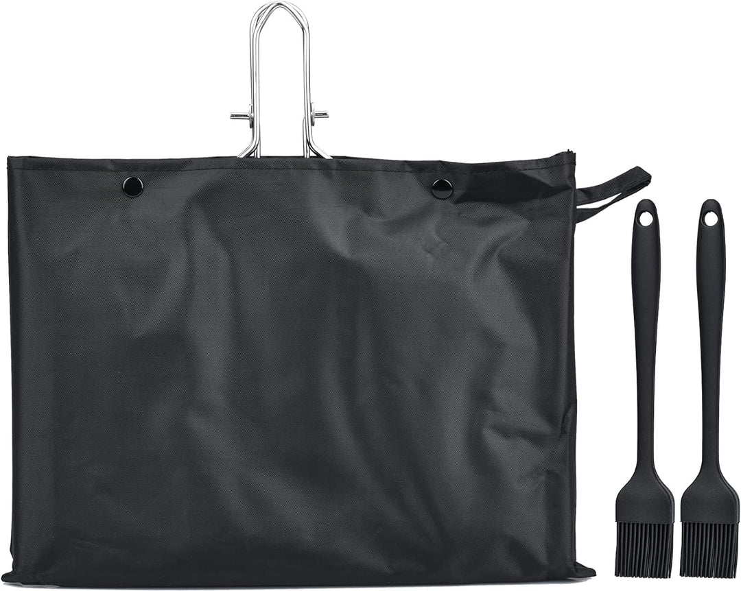 Grillkorb Fischbräter, Fisch-Grillkorb, Edelstahl Barbecue Grillschale, Faltbar, Tragbar, Rostfreie