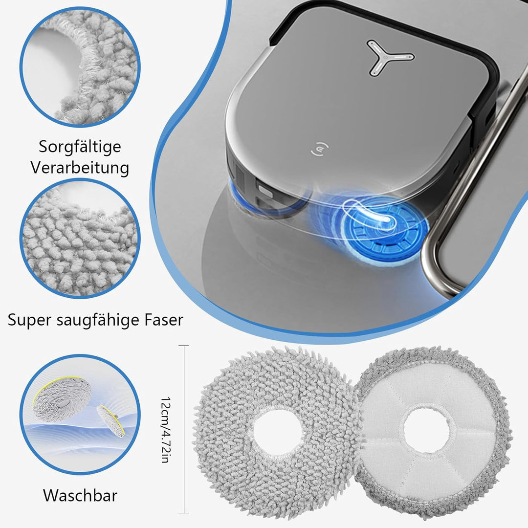 Yivy 27 Stück Zubehör für ECOVACS DEEBOT X5 OMNI,X5 PRO OMNI Saugroboter Ersatzteile: 1 Hauptbürste,