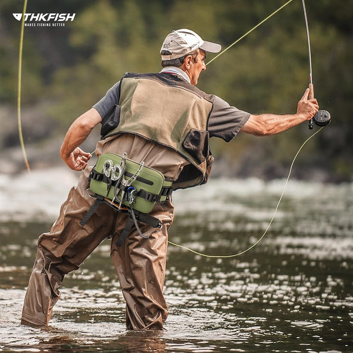 THKFISH Angeltasche Wasserdicht Hüfttasche IPX8, Bauchtasche Wasserdicht mit Luftdichtem Reissversch
