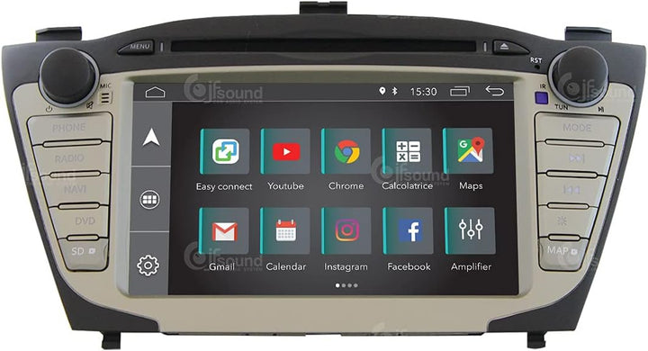 Costum fit Autoradio für Hyundai IX35 Android GPS Bluetooth WiFi Dab USB Full HD Touchscreen Display