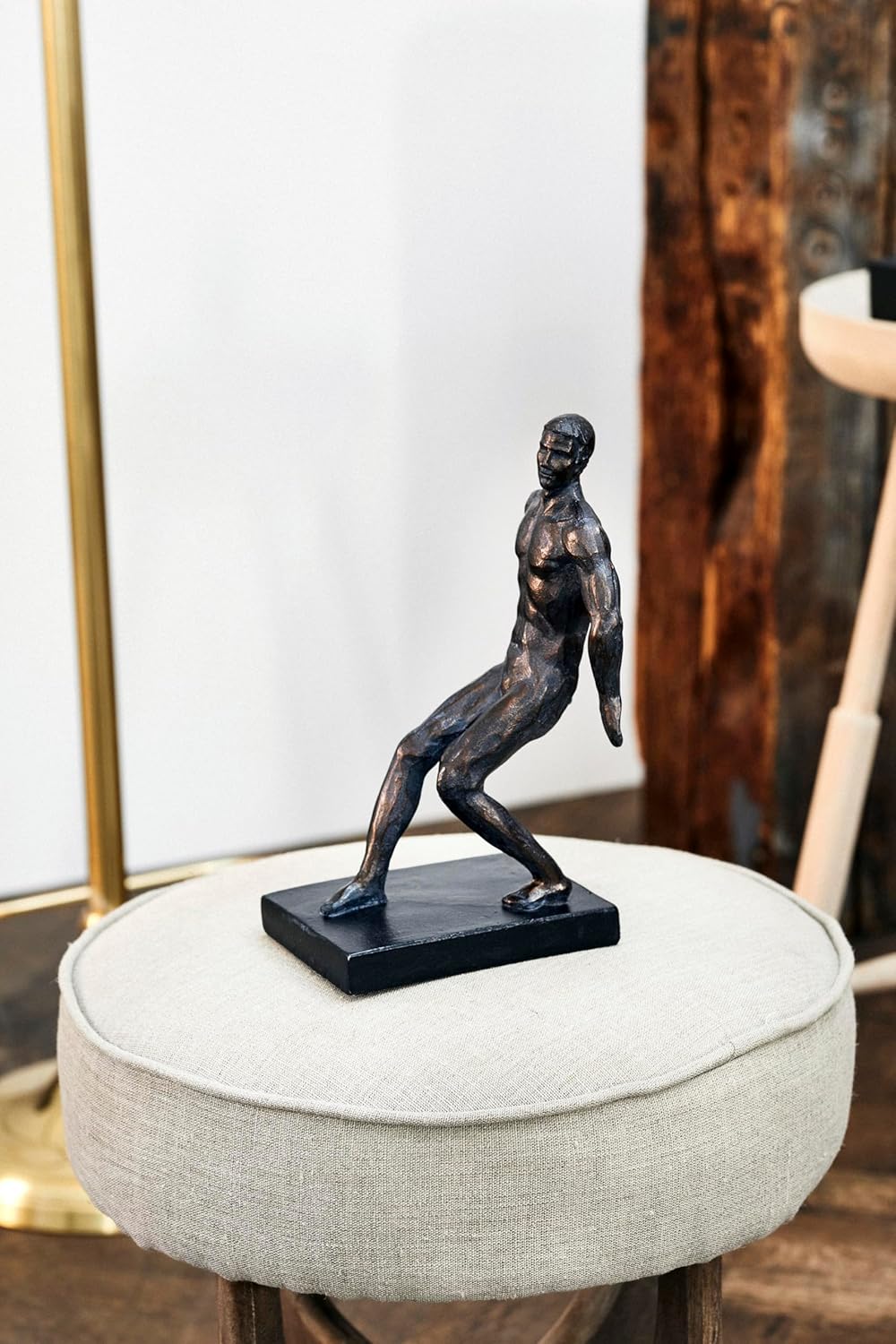 Jotex Push Bücherstütze, stilvolle und Starke dekorative Buchstütze aus Polyresin (2er Set) - Schwar