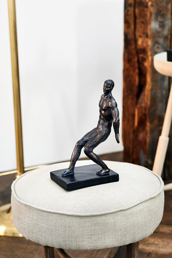 Jotex Push Bücherstütze, stilvolle und Starke dekorative Buchstütze aus Polyresin (2er Set) - Schwar