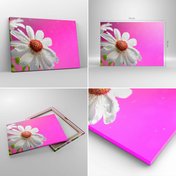 ARTTOR Bilder auf Leinwand Blume frühling garten Leinwandbild 70x50cm Wandbilder Dekoration Wohnzimm