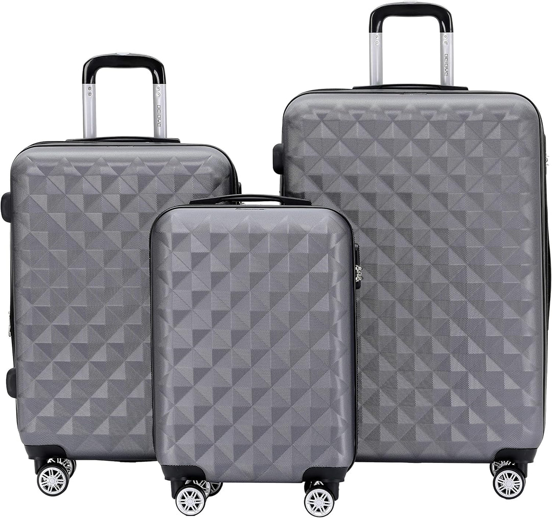 BEIBYE Kofferset 4 Zwillingsrollen Hartschale Trolley Koffer Reisekoffer Reisekofferset Gepäckset in