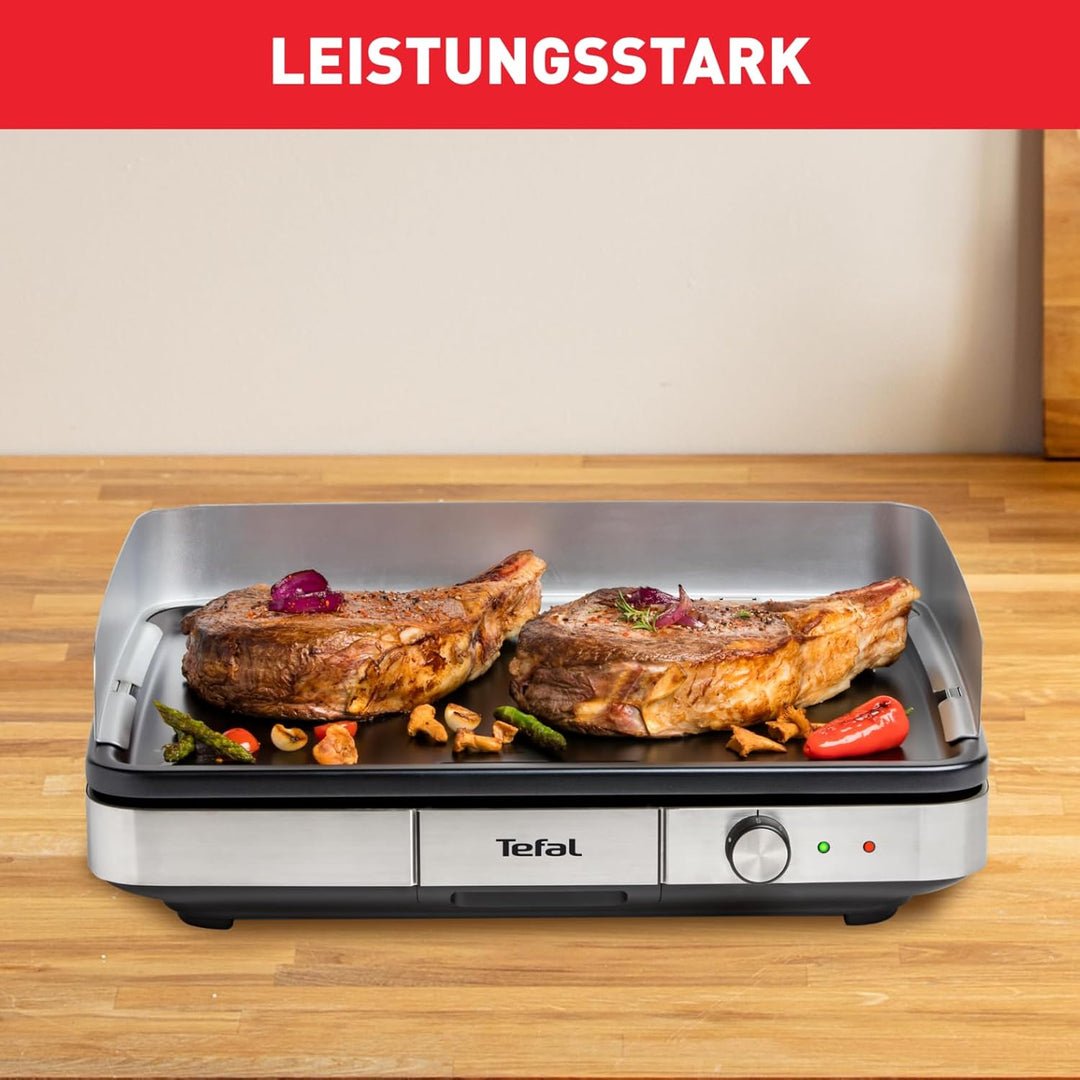 Tefal Maxi Plancha Elektro-Tischgrill CB690D | Extra gross | Antihaft Teppanyaki Platte | Leichte Re