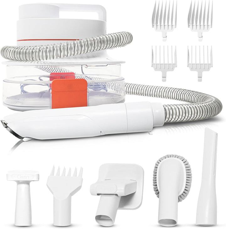 Grafner 7in1 Hundeschermaschine mit Staubsauger und Trockner, starke Saugleistung mit 12.000 Pa, lei